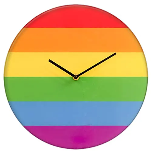 Technoline Rainbow Wanduhr 30 cm Glas Regenbogen