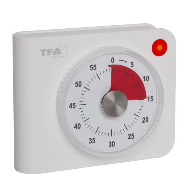 TFA Dostmann 38.2058.02 Küchentimer weiß 60 Minuten analog