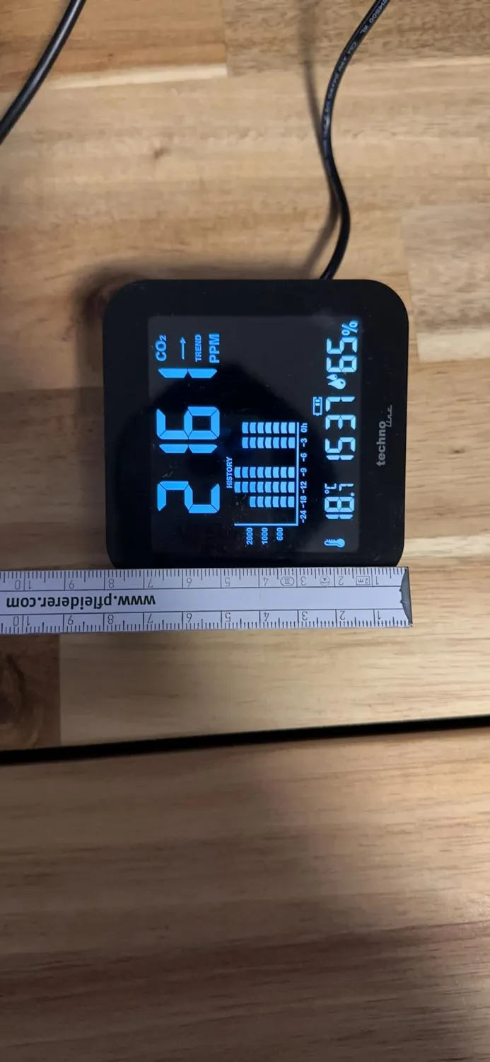 Technoline WL1025 CO2-Messgerät Monitor Akku