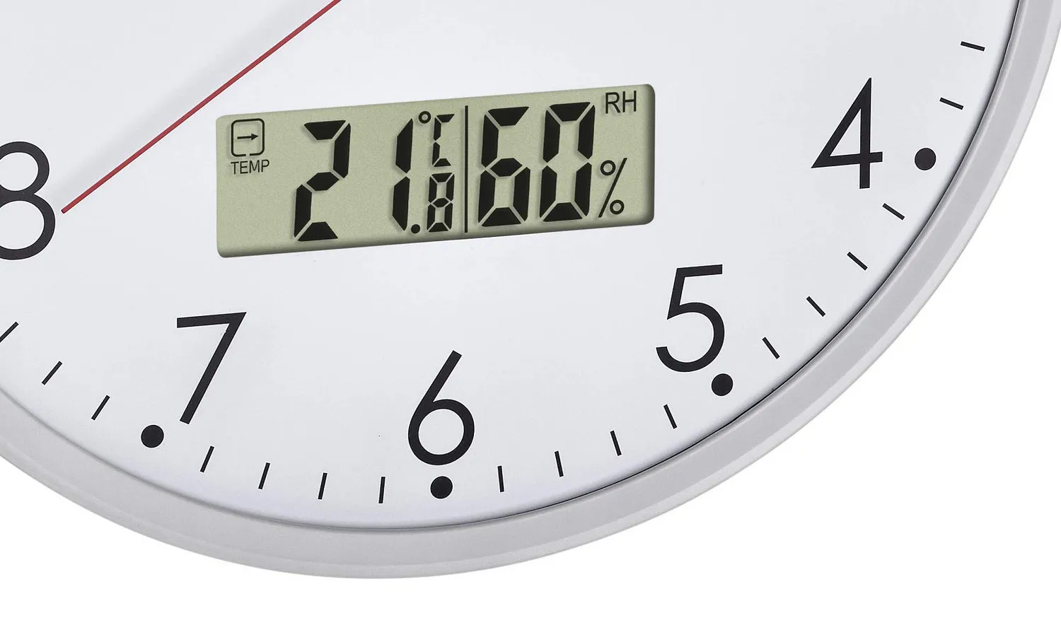 TFA Dostmann 60.3048.02 Wanduhr Thermo-Hygrometer weiß