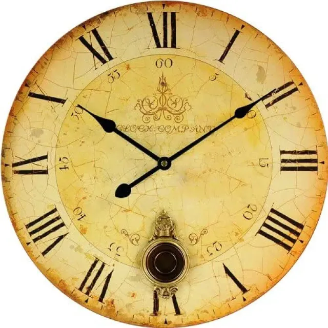Technoline WT 1021 Wanduhr Ø 35 cm MDF Antik-Look bunt