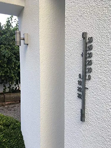 TFA Dostmann Außenthermometer analog Metall groß