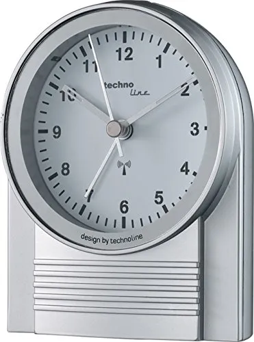 Technoline WT 759 Funkwecker Silber mit Schlummerfunktion