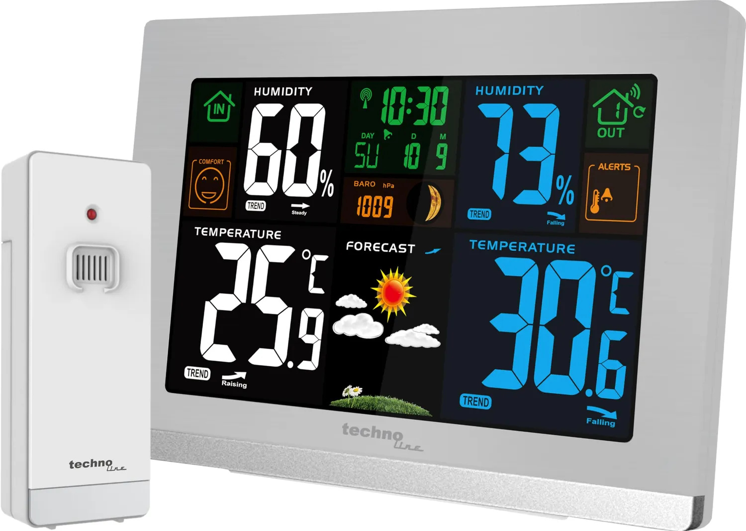 Technoline WS 6442 Funk-Wetterstation Farbdisplay schwarz