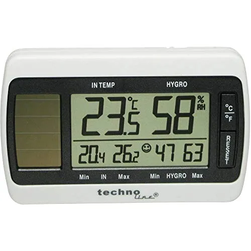 Technoline WS 7007 Thermometer Hygrometer Solar weiß