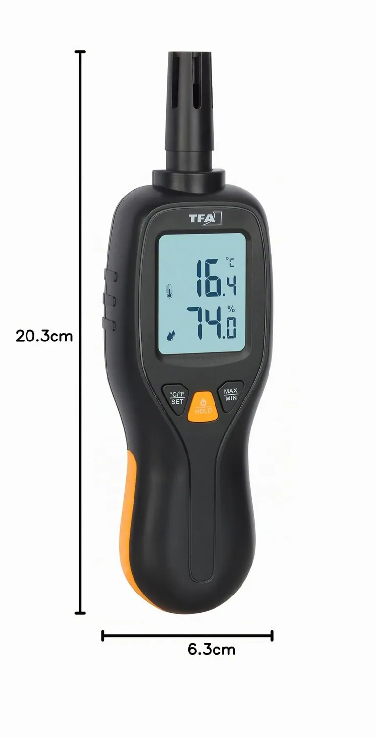 TFA Dostmann 31.1066.01 Hygrometer schwarz 0,3 Grad