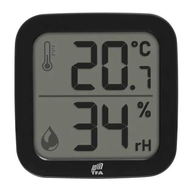 TFA Dostmann TFA.me 30.3908 Innensensor schwarz Temperatur Feuchte