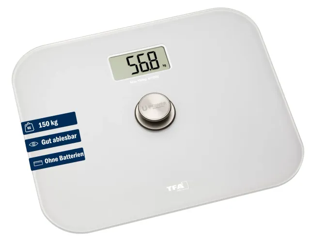 TFA Dostmann Eco Step 50.1014.02 Personenwaage weiß batterielos