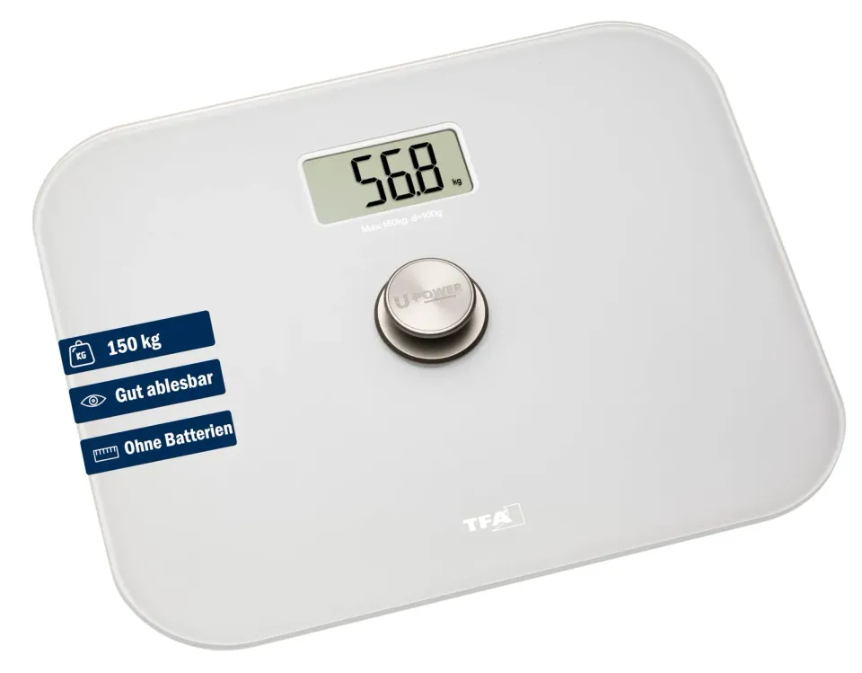 TFA Dostmann Eco Step 50.1014.02 Personenwaage weiß batterielos