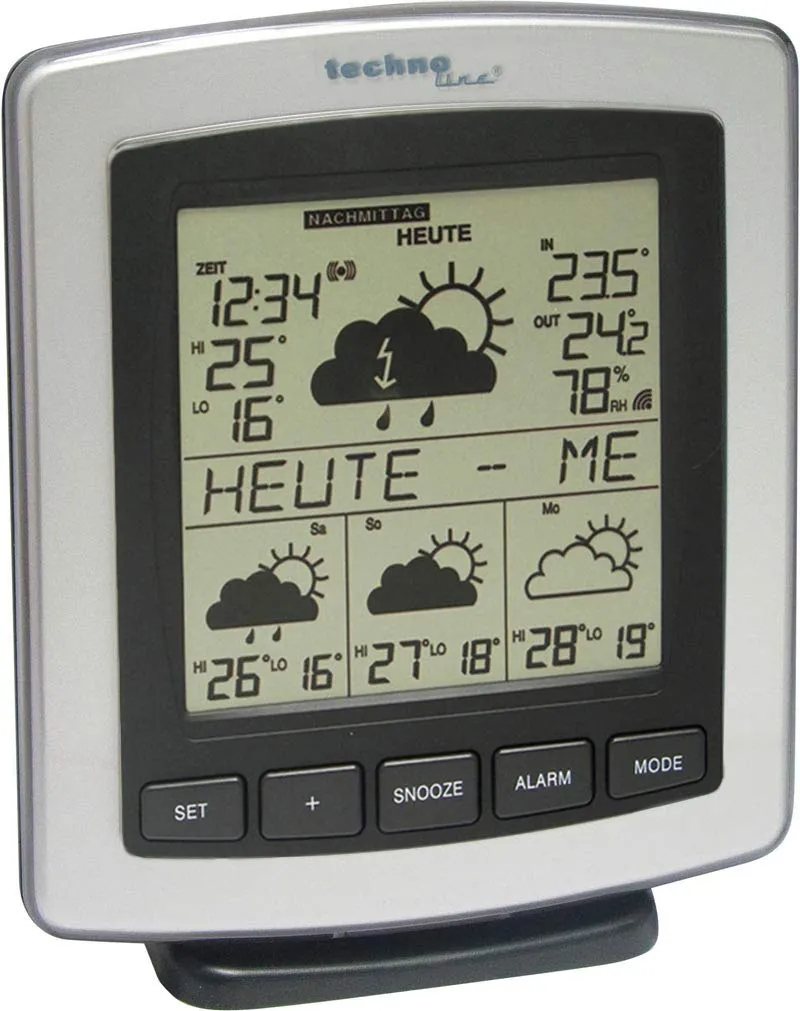 Technoline WD 4204 Wetterstation grau-schwarz 4-Tage-Prognose