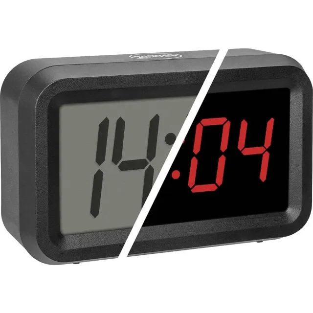 TFA Dostmann 60.2038.01 Digitaler Wecker schwarz LCD-LED Hybrid