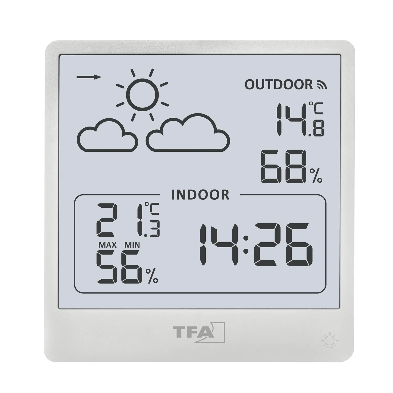 TFA Dostmann Cleo 35.1176.02 Funk-Wetterstation weiß Außensensor
