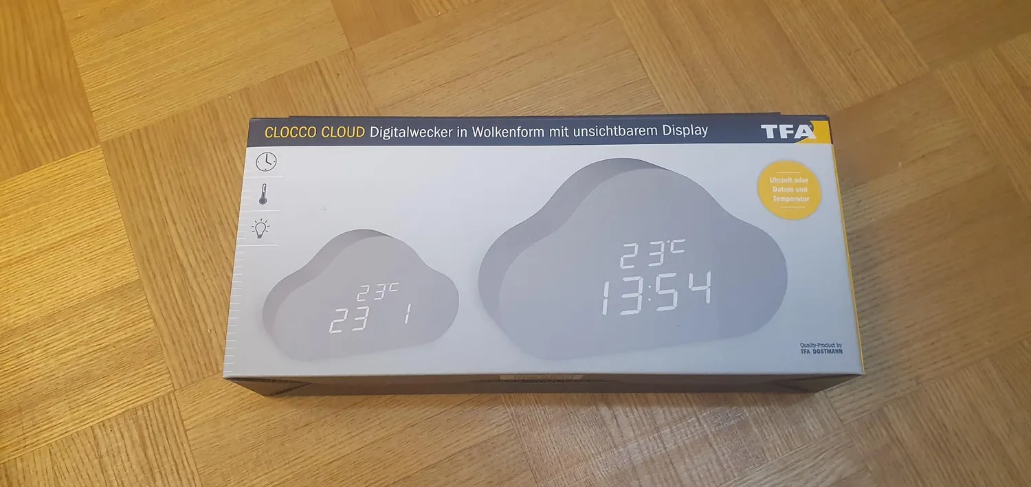 TFA Dostmann Clocco Cloud 60.2040 Kinderwecker grau Wolke