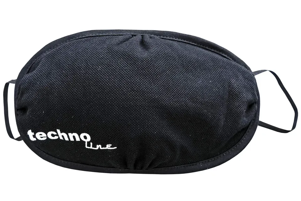 Technoline Stoffmaske Mund-Nasenschutz schwarz Baumwolle
