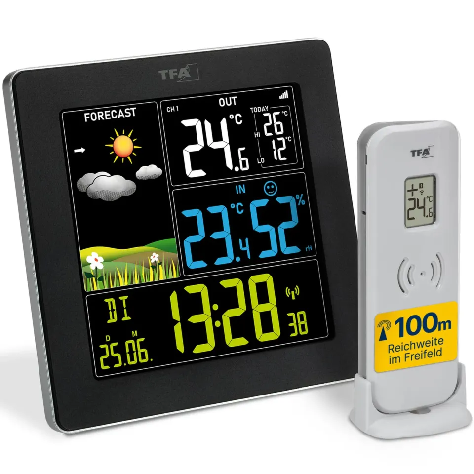 TFA Dostmann SUN2 35.1174 Funk-Wetterstation schwarz
