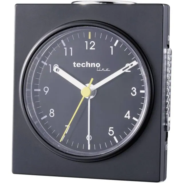 Technoline Modell Q Quarzwecker analog schwarz beleuchtet