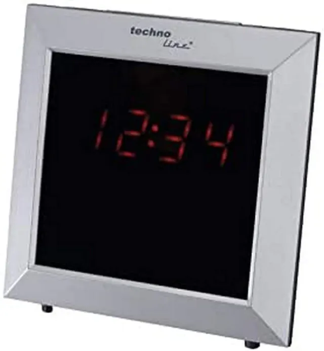 Technoline WQ 110 Quarzwecker silber mit Spiegeldisplay