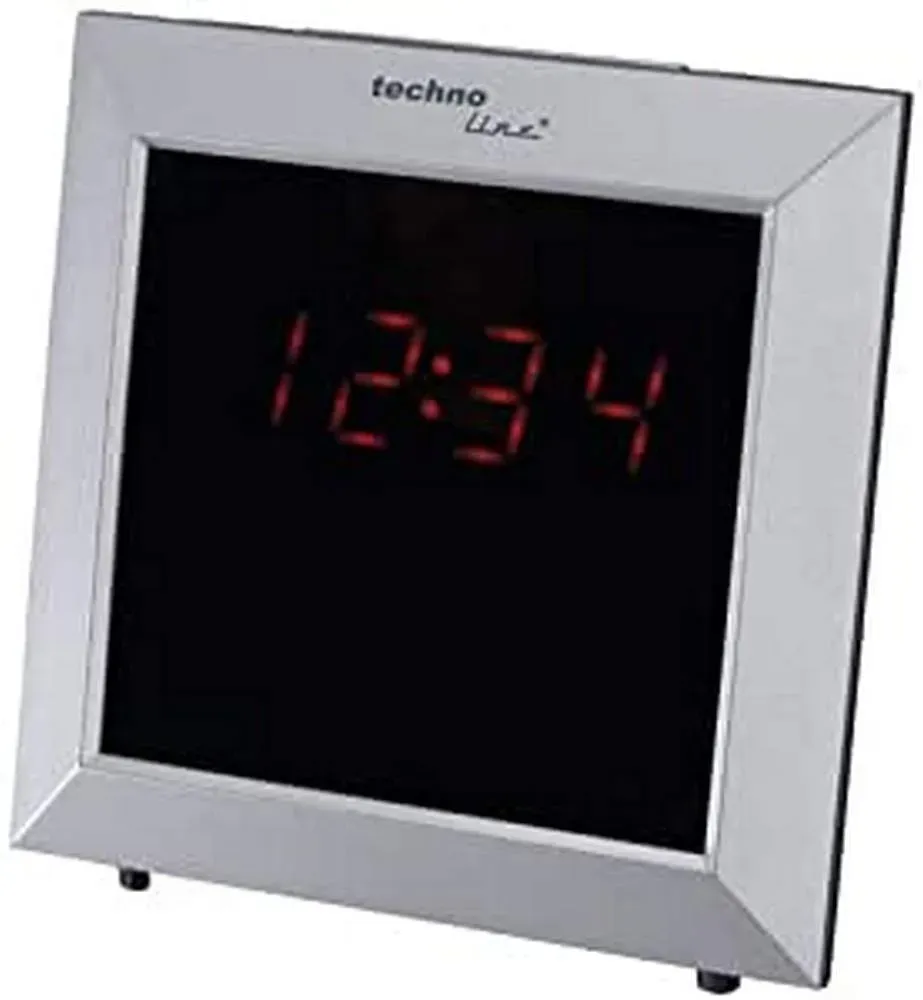 Technoline WQ 110 Quarzwecker silber mit Spiegeldisplay