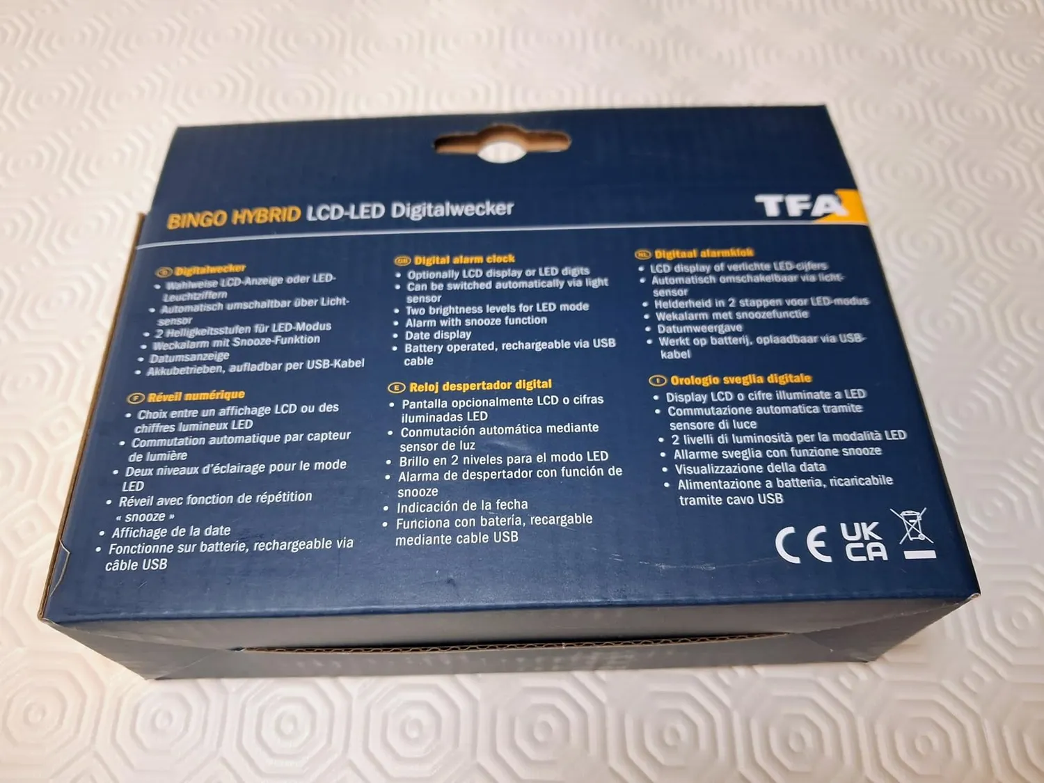 TFA Dostmann Bingo Hybrid 60.2048 Digitalwecker schwarz