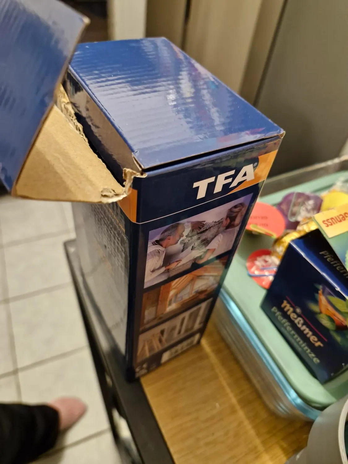 TFA Dostmann Schimmeldetektor Infrarot-Thermometer Doppellaser blau