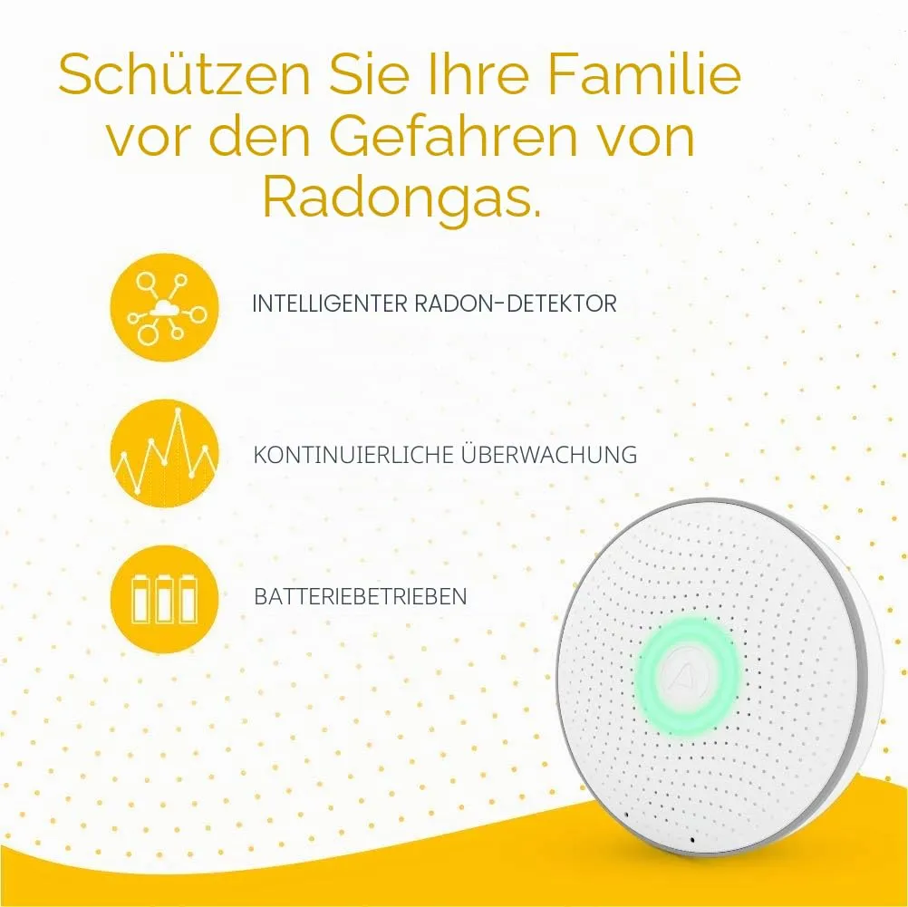 Airthings 2950 Wave Radon Messgerät App Lichtring