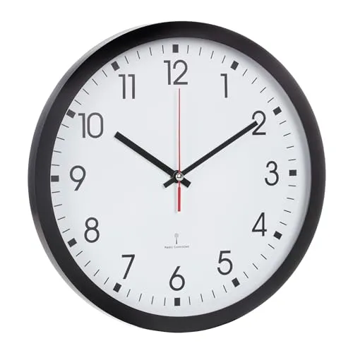 TFA Dostmann 60.3522.02 Funk-Wanduhr silber 30 cm