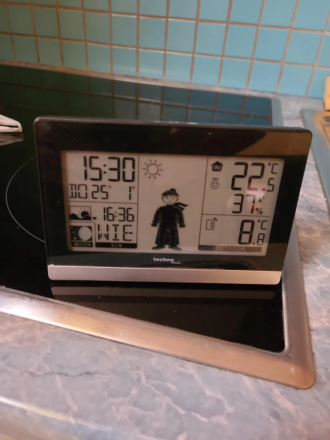 Technoline WS 9612 Funk-Wetterstation schwarz modern