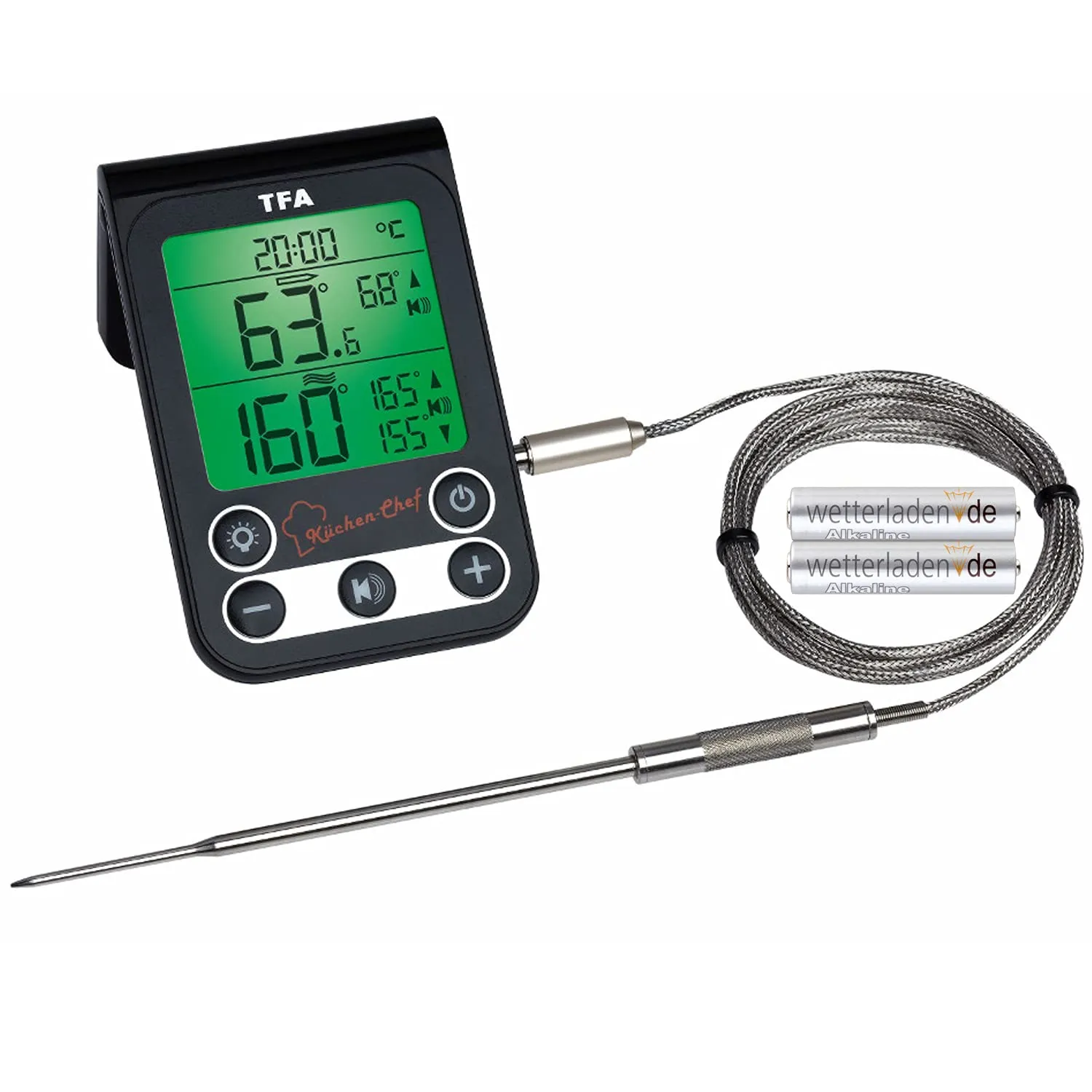 TFA Dostmann Küchen-Chef 14.1512.01 Grillthermometer schwarz