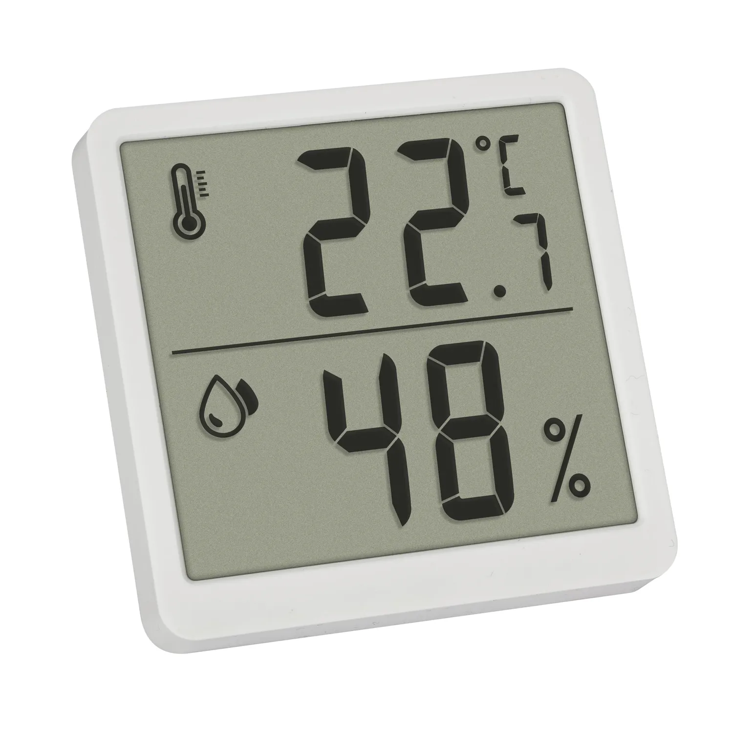 TFA Dostmann 30.5059.02.02 Thermo-Hygrometer 2er Set weiß digital