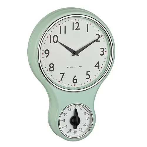 TFA Dostmann 60.3073.20 Wanduhr türkis Timer 60min