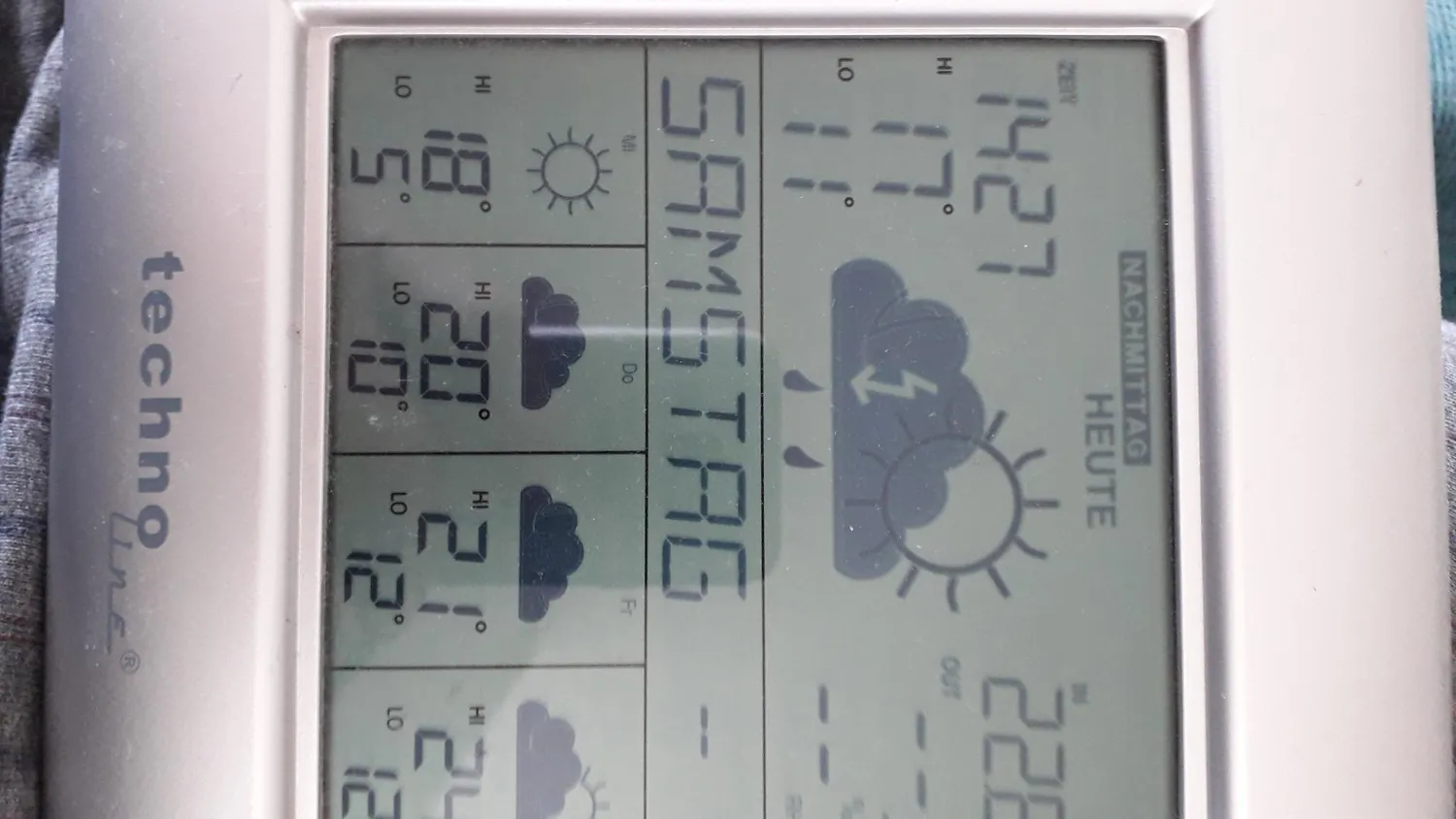 Technoline WD 9000 Wetterstation mit 5-Tage-Prognose