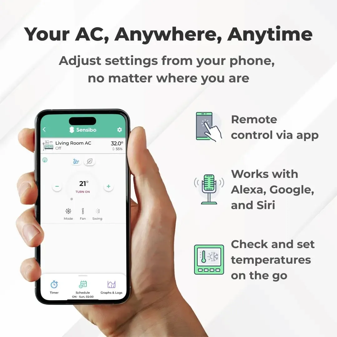 Sensibo Sky Klimaanlagensteuerung Single Kit App-Steuerung