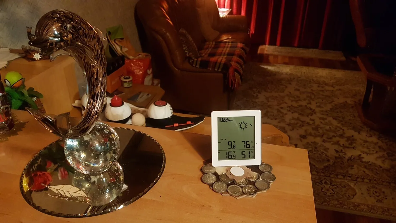 TFA Dostmann 35.1168.02 Clear Wetterstation weiß Funk
