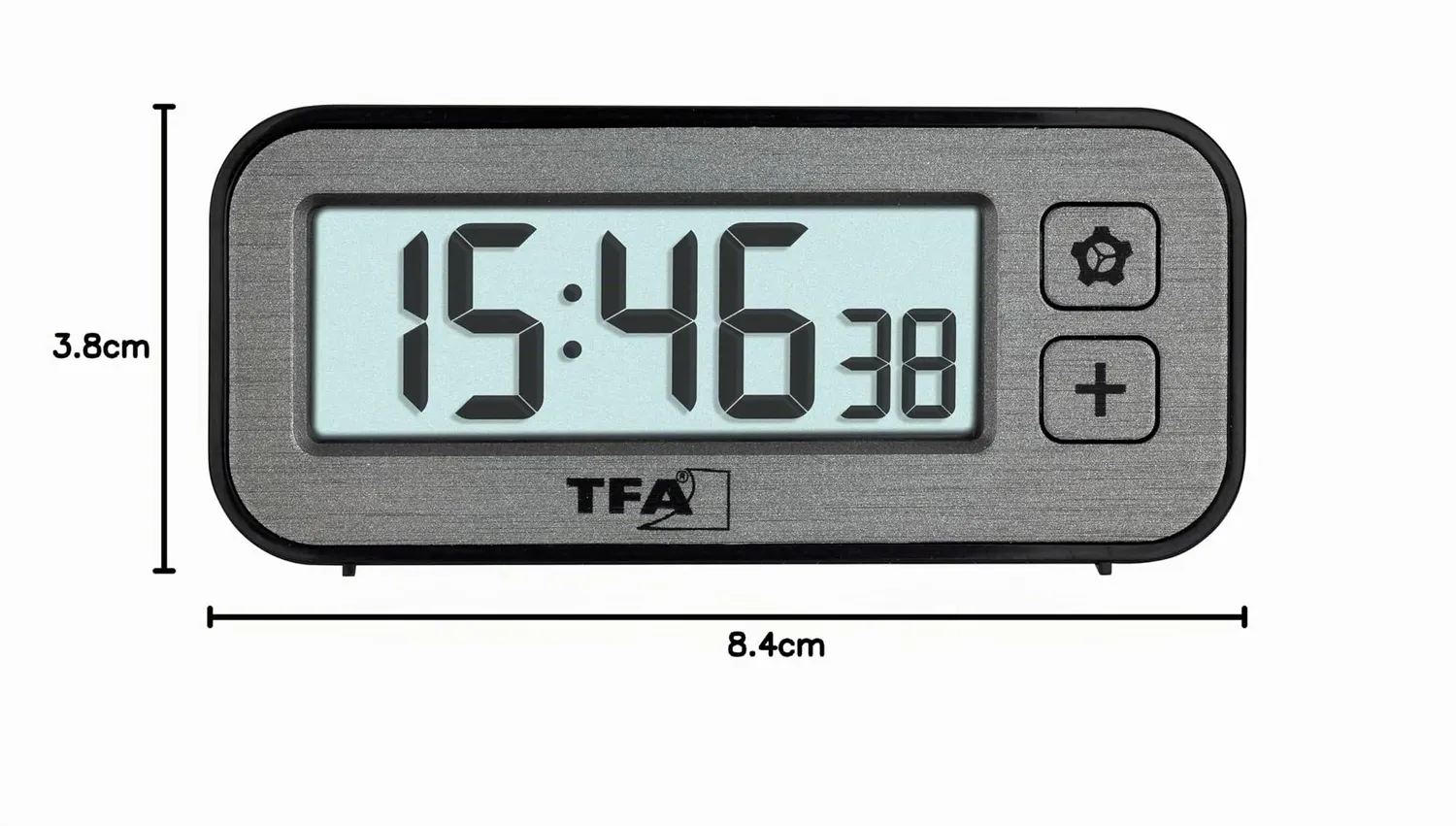 TFA Dostmann Switch 60.2039.10 Mini-Wecker Grau Thermo