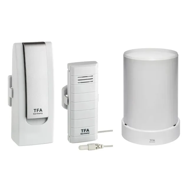 TFA Dostmann WeatherHub Starterset Regenmesser Temperatursender