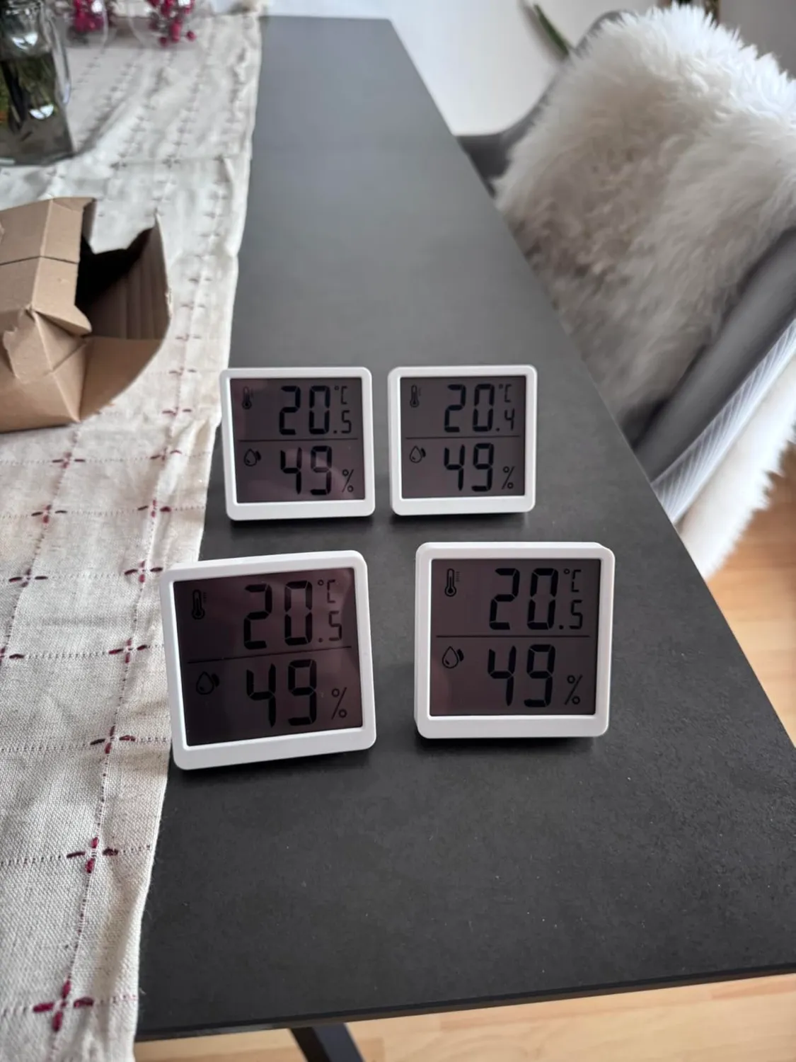 TFA Dostmann 30.5059.02.02 Thermo-Hygrometer 2er Set weiß digital