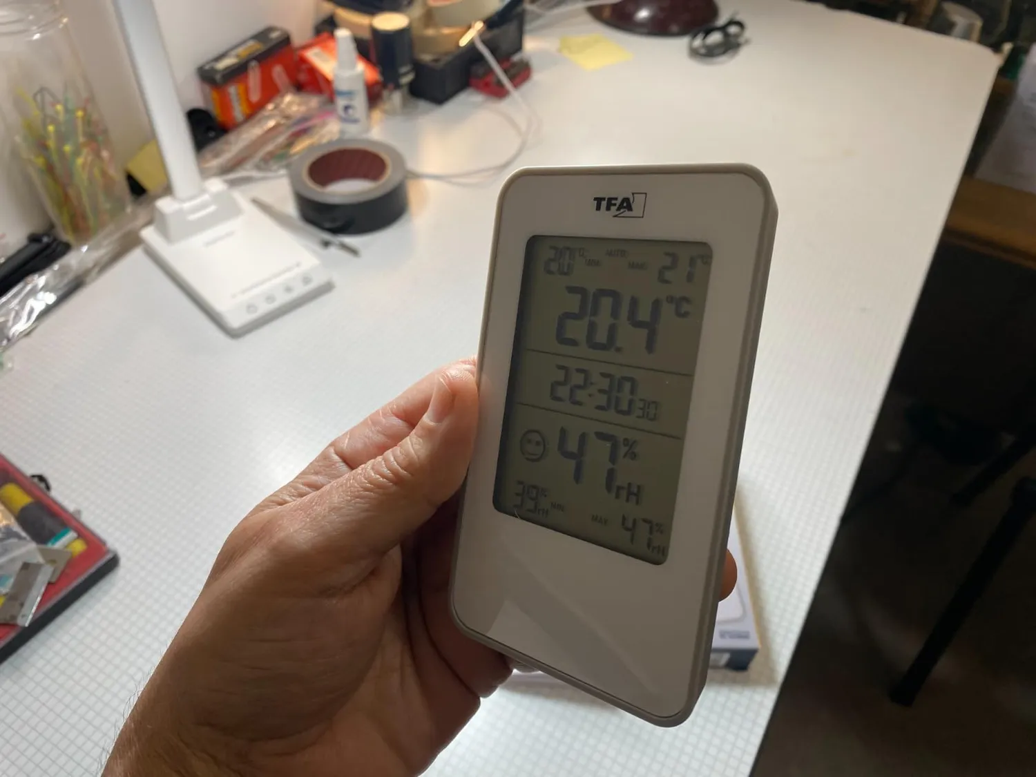 TFA Dostmann 30.5057 Thermo-Hygrometer weiß Schimmel