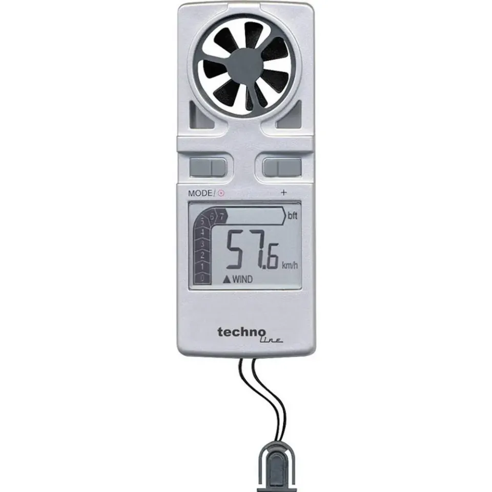 Technoline EA 3010 Hand-Windmesser silber mit Windchill