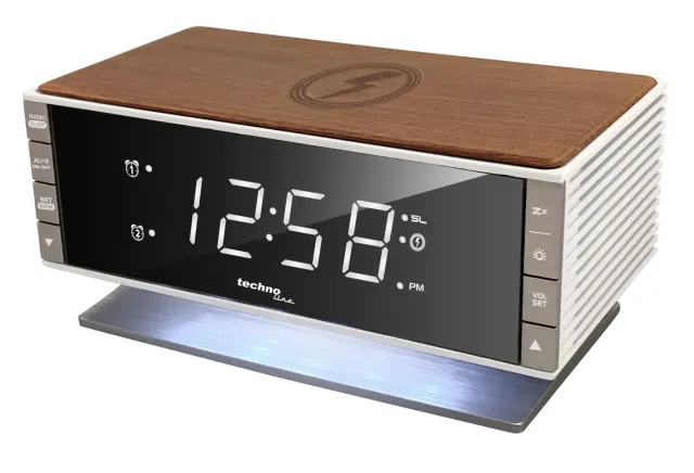 Technoline WT487 Radiowecker LED mit Qi-Ladefunktion
