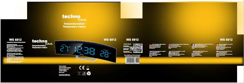 Technoline WS 6812 Wetterstation schwarz Funk