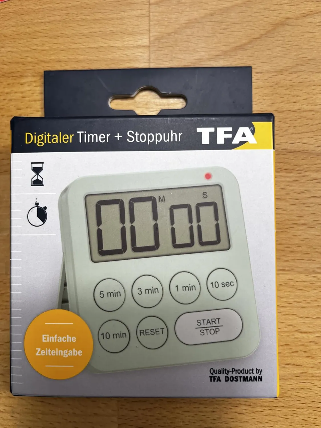 TFA Dostmann 38.2056 Timer digital grün magnetisch