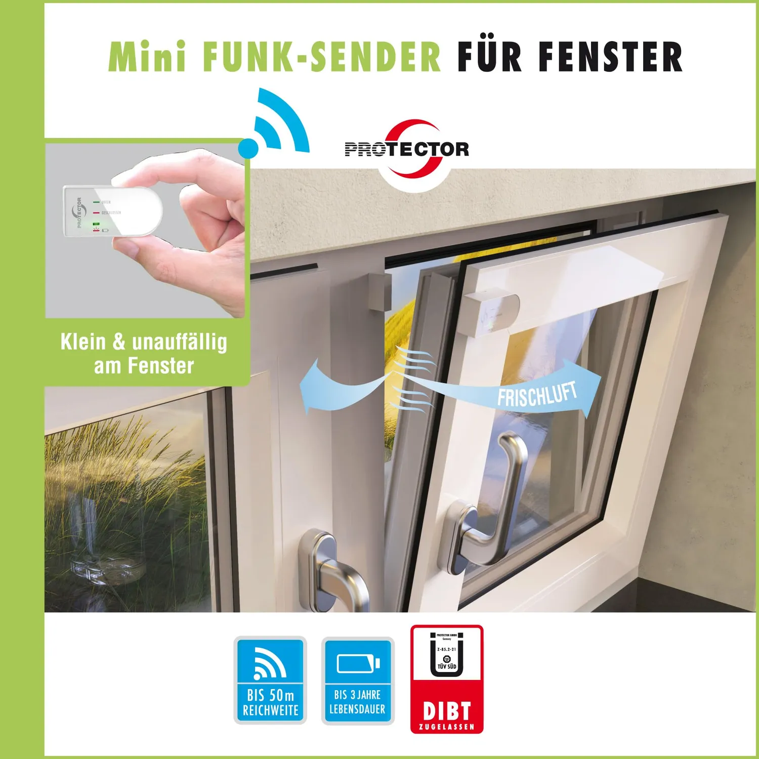 Protector AS-5120 Funk-Abluftsteuerung DIBt Mini-Kontakt