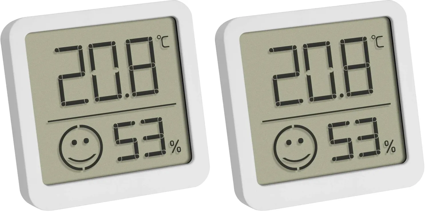 TFA Dostmann 30.5053.01 Thermo-Hygrometer 2er Set schwarz