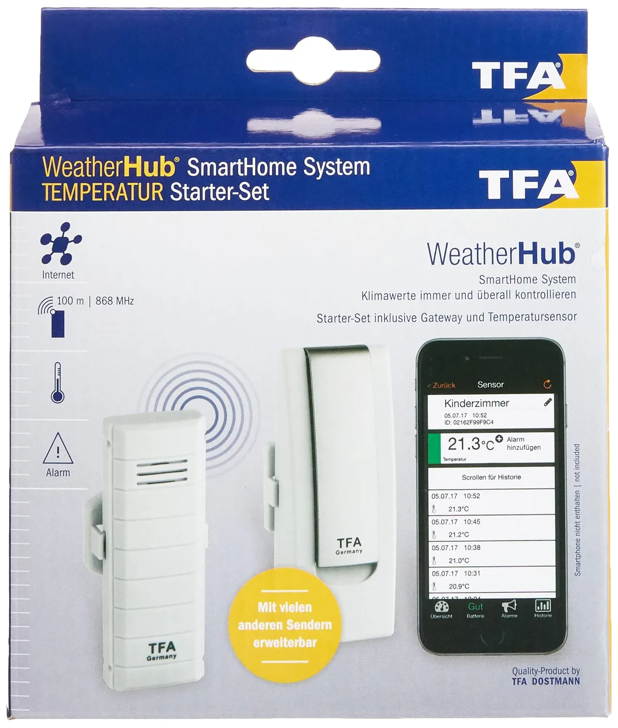 TFA Dostmann WeatherHub 31.4001.02 Starter-Set Gateway