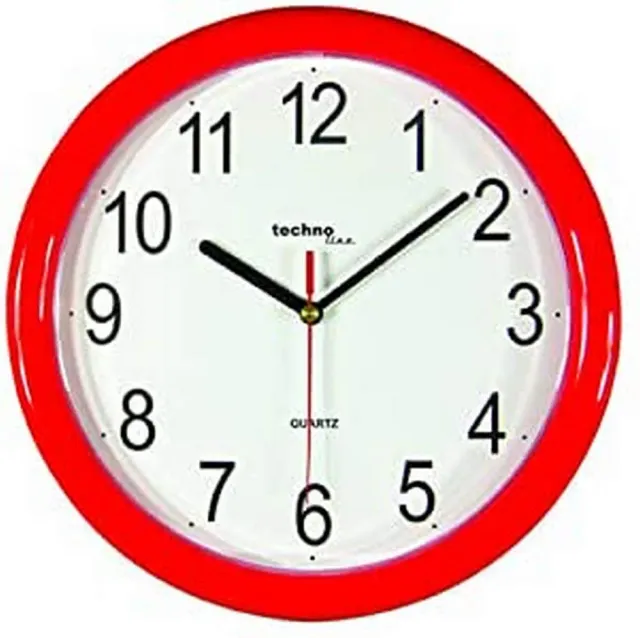 Technoline WT 600 Wanduhr Rot 25 cm Kunststoff