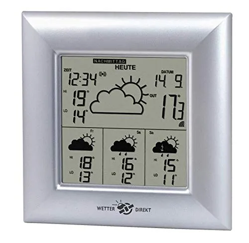 Technoline WD 4000 Wetterstation silber 4-Tage-Prognose