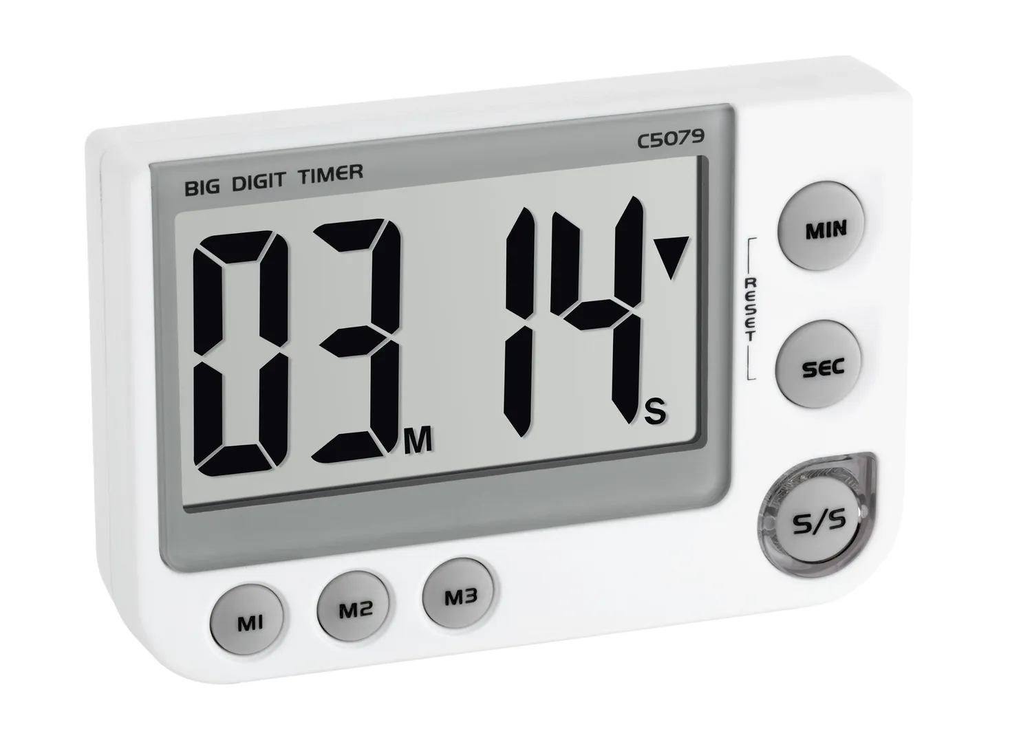 TFA Dostmann 38.2024 Timer Stoppuhr weiß mit Magnet