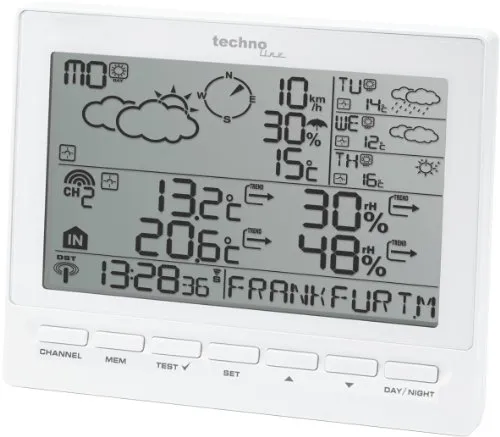 Technoline WM 5300 Wetterstation Weiß mit Windmesser