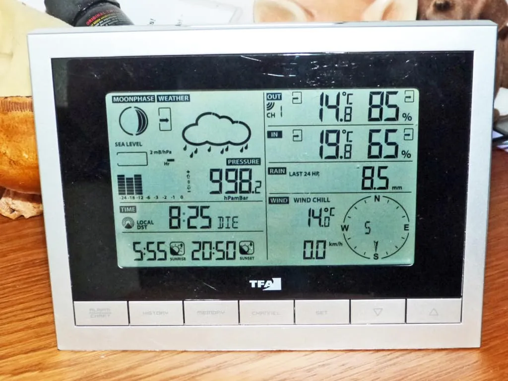 TFA Dostmann 30.3245.02 Thermo-Hygro-Sender weiß Display