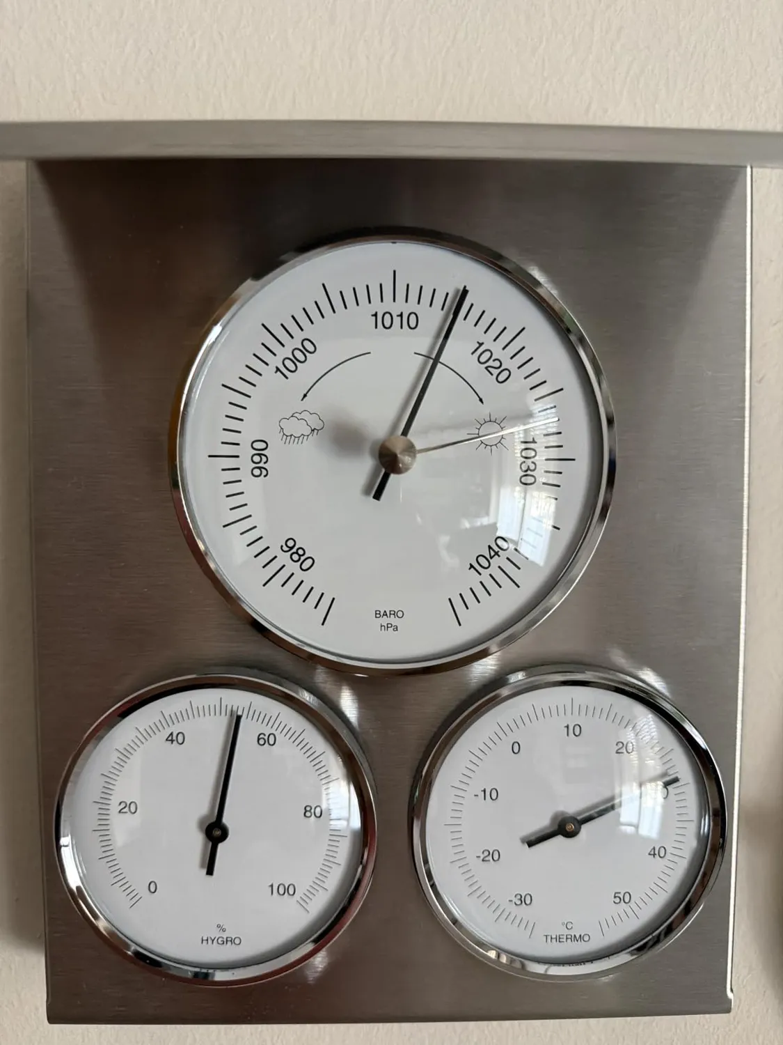 TFA Dostmann 20.2010.60 Wetterstation Edelstahl analog